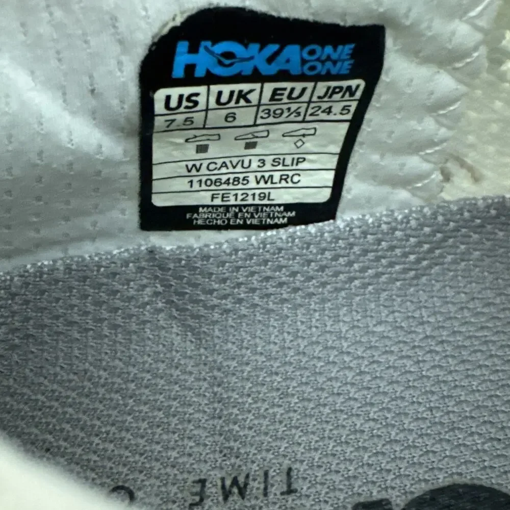 Hoka One One Cavu 3 Womens Size 7.5 White Walking Running Slip On Shoes Sneakers